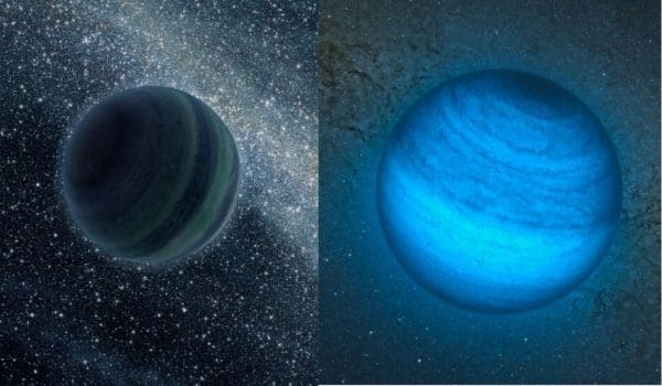 Imagens de planetas flutuante