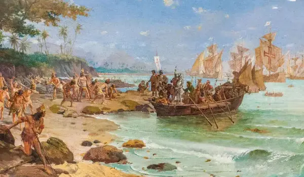 Pedro Álvares Cabral chegou em 1500, ele nomeou a terra de "Ilha de Vera Cruz"